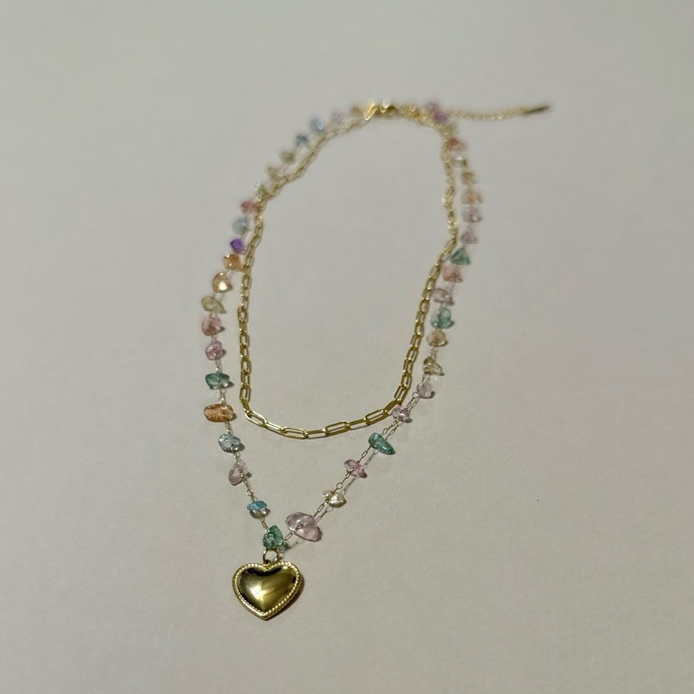 Boho crystal necklace N613 - Picture 3 of 4